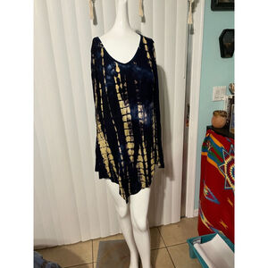 Women's Sixother Top Size Unknown Blue and Yellow